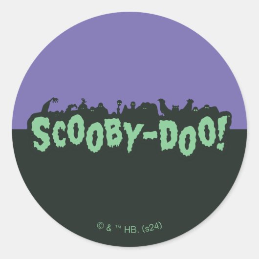 Scooby-Doo! Monster-Silhouette-Logo Runder Aufkleber (Vorderseite)