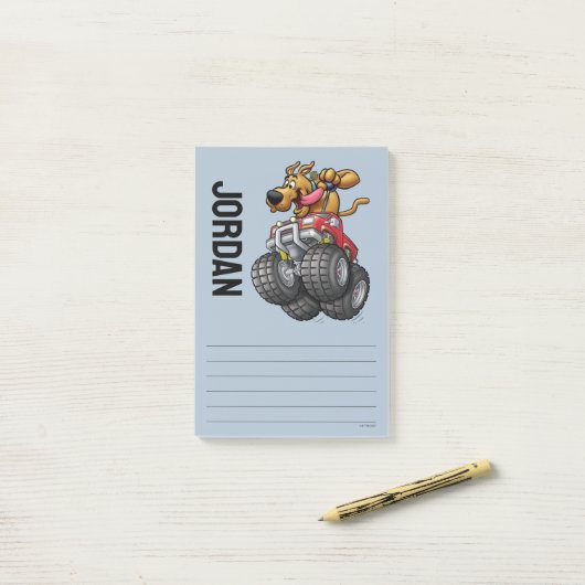 Scooby-Doo Monster Truck | Name hinzufügen Post-it Klebezettel (Auf Schreibtisch)