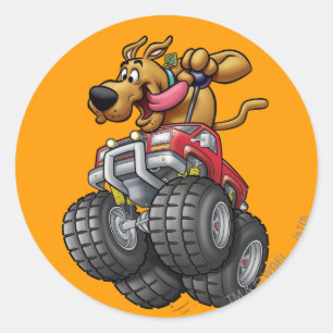 Scooby Doo Monster Truck Runder Aufkleber
