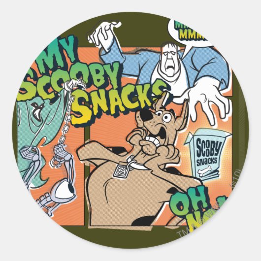 Scooby-Doo "My Scooby Snacks" Runder Aufkleber (Vorderseite)