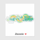 Scooby-Doo | Mysteriemaschine "Ich bremse für Pizz Aufkleber (Blatt)