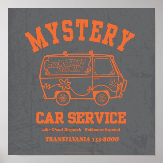 Scooby-Doo "Mystery Car Service" Graphic Poster (Vorne)