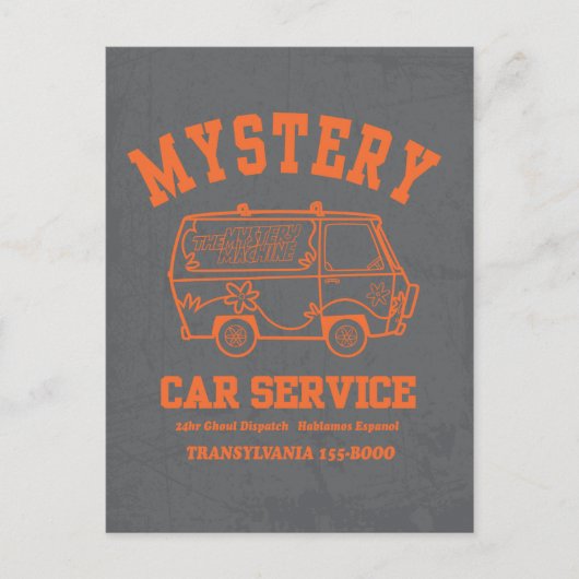Scooby-Doo "Mystery Car Service" Graphic Postkarte (Vorderseite)