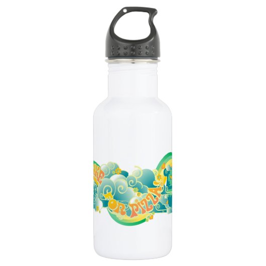 Scooby-Doo | Mystery Machine "I Brake For Pizza" Edelstahlflasche (Vorderseite)