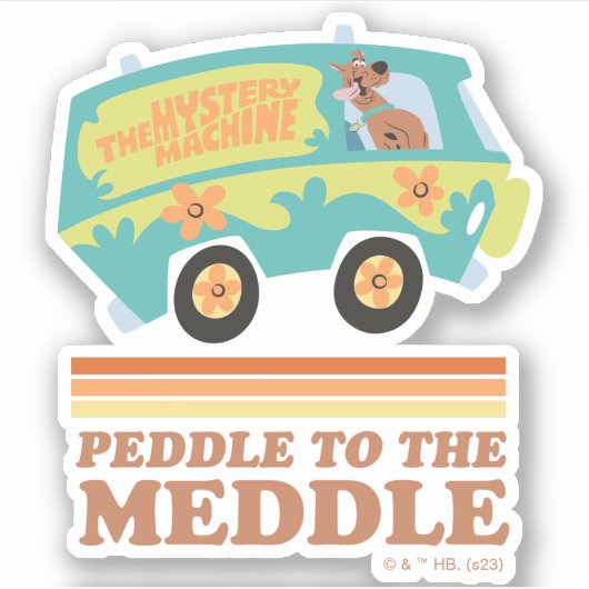 Scooby-Doo Mystery Machine "Peddle to the Meddle" Aufkleber (Vorderseite)
