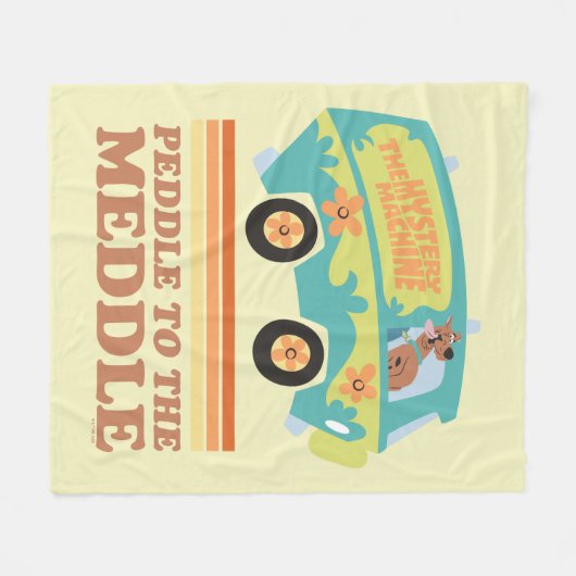 Scooby-Doo Mystery Machine "Peddle to the Meddle" Fleecedecke (Vorderseite (Horizontal))