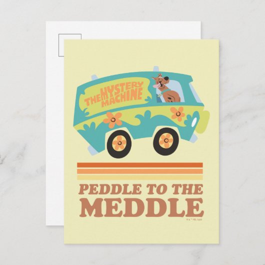 Scooby-Doo Mystery Machine "Peddle to the Meddle" Postkarte (Vorne/Hinten)