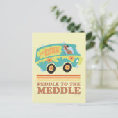 Scooby-Doo Mystery Machine "Peddle to the Meddle" Postkarte (Stehend Vorderseite)
