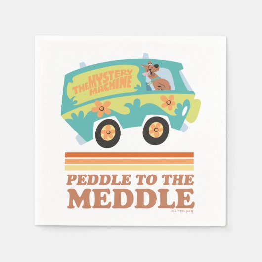 Scooby-Doo Mystery Machine "Peddle to the Meddle" Serviette (Vorderseite)