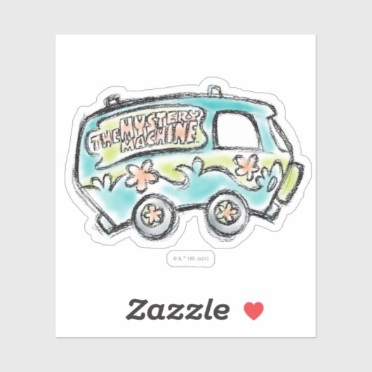 Scooby-Doo | Mystery Machine Sketch Aufkleber (Blatt)