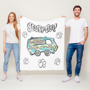 Scooby-Doo   Mystery Machine Sketch Fleecedecke