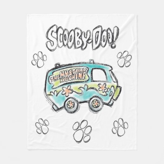 Scooby-Doo | Mystery Machine Sketch Fleecedecke (Vorderseite)