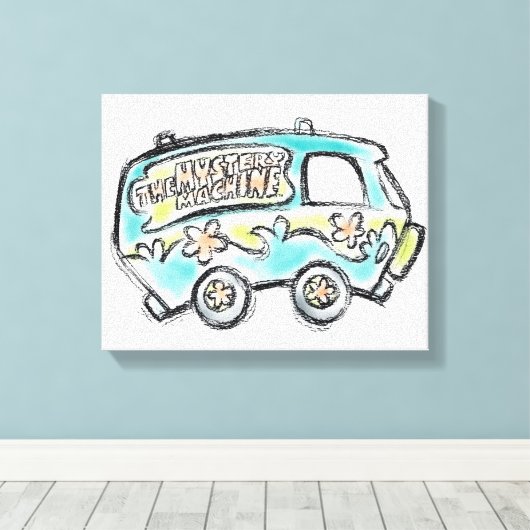 Scooby-Doo | Mystery Machine Sketch Leinwanddruck (Insitu (Holzboden))