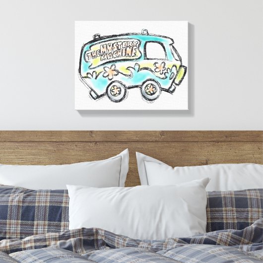 Scooby-Doo | Mystery Machine Sketch Leinwanddruck (Insitu (Schlafzimmer))