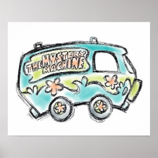 Scooby-Doo | Mystery Machine Sketch Poster