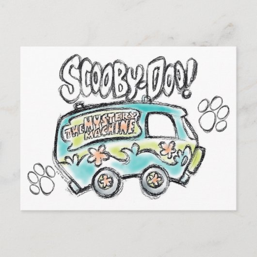 Scooby-Doo | Mystery Machine Sketch Postkarte (Vorderseite)