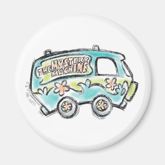 Scooby-Doo | Mystery Machine Skizze Magnet (Vorne)