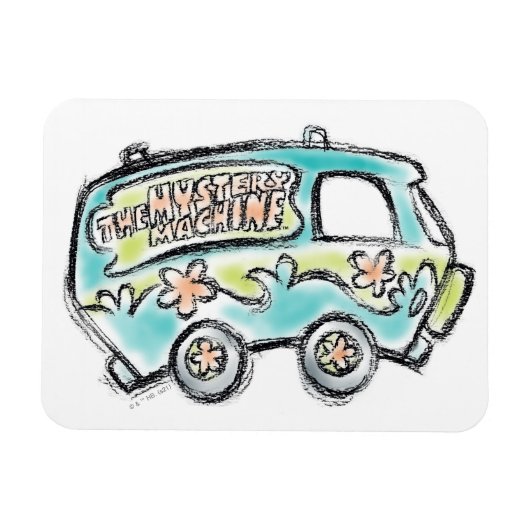 Scooby-Doo | Mystery Machine Skizze Magnet (Horizontal)