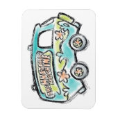Scooby-Doo | Mystery Machine Skizze Magnet (Vertikal)