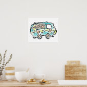 Scooby-Doo | Mystery Machine Skizze Poster (Küche)