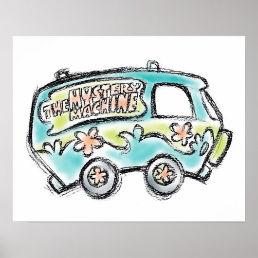 Scooby-Doo | Mystery Machine Skizze Poster (Vorne)