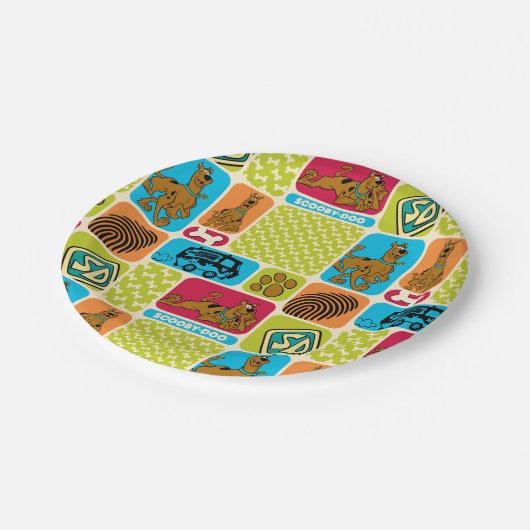 Scooby-Doo-Mystery-Muster Pappteller (Schrägansicht)