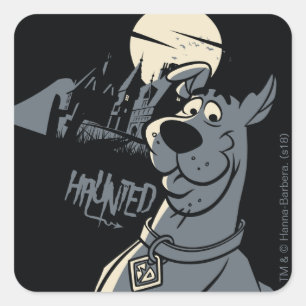 Scooby-Doo Noir Spuk Villengraphik Quadratischer Aufkleber