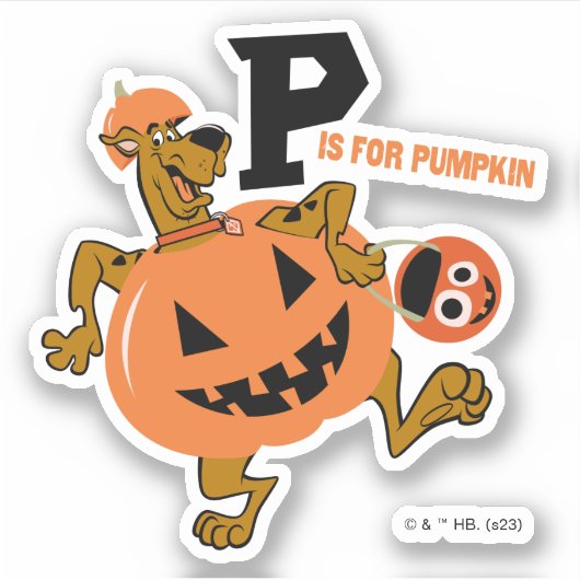 Scooby-Doo | P ist für Pumpkin Aufkleber (Vorderseite)