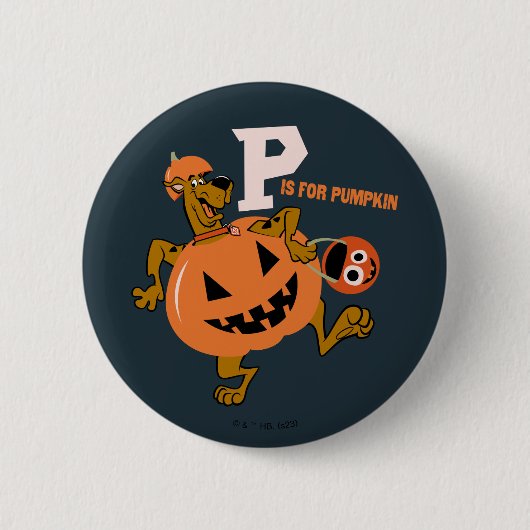 Scooby-Doo | P ist für Pumpkin Button (Vorderseite)