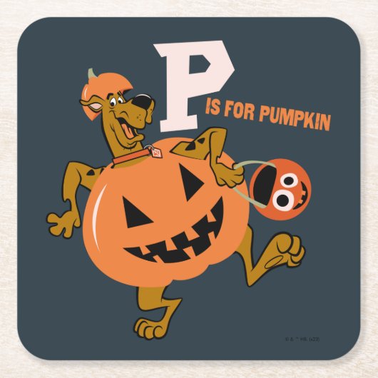 Scooby-Doo | P ist für Pumpkin Rechteckiger Pappuntersetzer (Vorderseite)