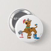 Scooby-Doo Paints Button (Vorne & Hinten)