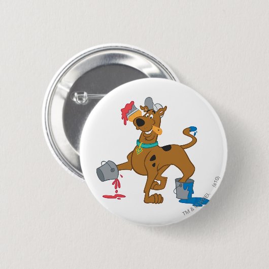 Scooby-Doo Paints Button (Vorne & Hinten)