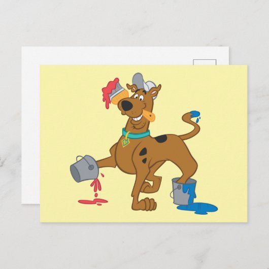 Scooby-Doo Paints Postkarte (Vorne/Hinten)