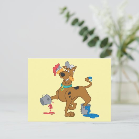 Scooby-Doo Paints Postkarte (Stehend Vorderseite)