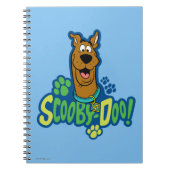 Scooby-Doo Paw Print Character Abzeichen Notizblock (Vorderseite)