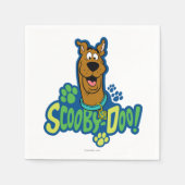 Scooby-Doo Paw Print Character Abzeichen Serviette (Vorderseite)