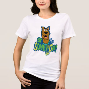 Scooby-Doo Paw Print Character Abzeichen Tri-Blend Shirt
