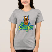 Scooby-Doo Paw Print Character Abzeichen Tri-Blend Shirt (Vorderseite)