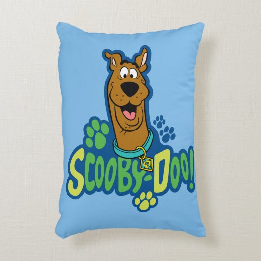 Scooby-Doo Paw Print Character Abzeichen Zierkissen (Vorderseite(Vertikal))
