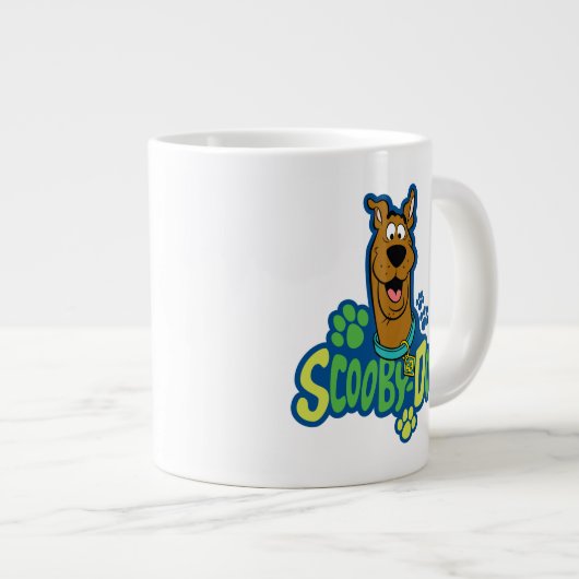Scooby-Doo Paw Print Character Badge Jumbo-Tasse (Vorderseite Rechts)