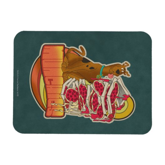 Scooby-Doo | Pile of Pizza "Munchies" Graphic Magnet (Horizontal)