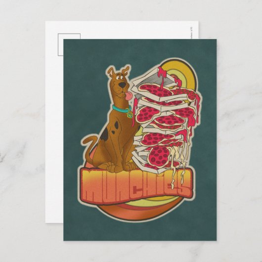 Scooby-Doo | Pile of Pizza "Munchies" Graphic Postkarte (Vorne/Hinten)