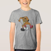 Scooby-Doo Playing Hockey Tri-Blend Shirt (Vorderseite)