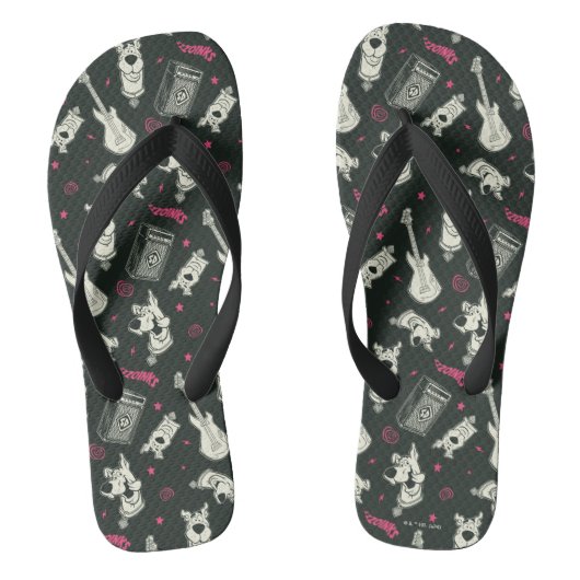 Scooby-Doo Punk Gitarre und Amp Muster Badesandalen (Fußbett)