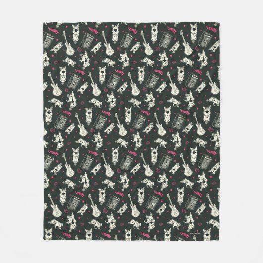 Scooby-Doo Punk Gitarre und Amp Muster Fleecedecke (Vorderseite)