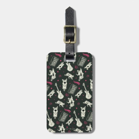 Scooby-Doo Punk Gitarre und Amp Muster Gepäckanhänger (Vorderseite vertikal)