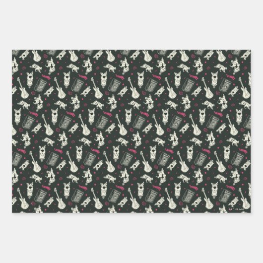 Scooby-Doo Punk Gitarre und Amp Muster Geschenkpapier Set (Vorderseite 3)