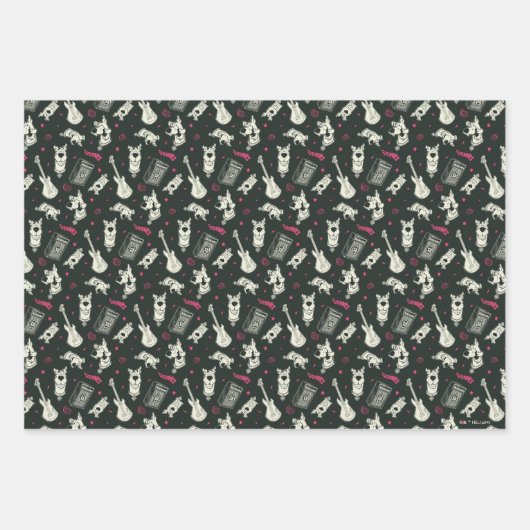 Scooby-Doo Punk Gitarre und Amp Muster Geschenkpapier Set (Vorderseite 2)