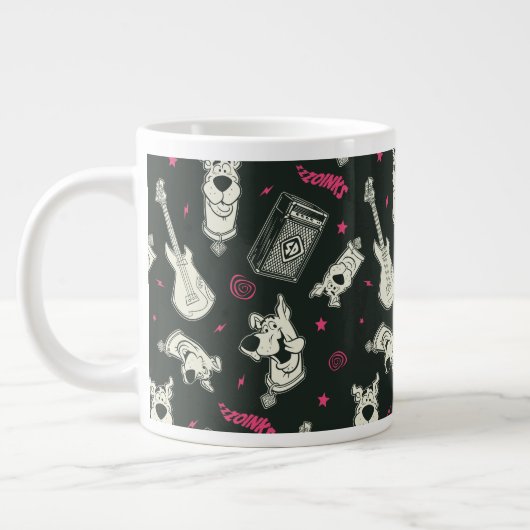 Scooby-Doo Punk Gitarre und Amp Muster Jumbo-Tasse (Links)