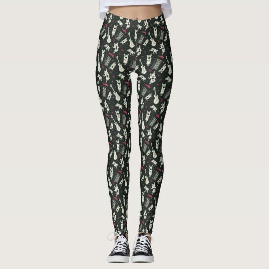 Scooby-Doo Punk Gitarre und Amp Muster Leggings (Vorderseite)